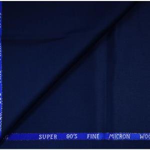 J.HAMPSTEAD WOOL BLUE COLOR SOLID PATTERN UNSTITCHED TROUSER FABRIC OF 1.30 METERS / VV5159