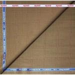 RAYMOND BEIGE CHECKERED WITH STRETCH & WOOL BLENDED UNSTITCHED SUIT FABRIC - 3 METRES / VV5295 - 4321