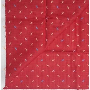 J.HAMPSTEAD " 100% PREMIUM COTTON " RED PRINTED SELF CHECKERED DESIGN UNSTITCHED SHIRT FABRIC - 1.6 METRES / VV6349