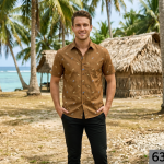 J.HAMPSTEAD " 100% PREMIUM COTTON " SANDAL PRINTED SELF CHECKERED DESIGN UNSTITCHED SHIRT FABRIC - 1.6 METRES / VV6350