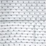 J.HAMPSTEAD " 100% PREMIUM COTTON " WHITE PRINTED STRIPED DESIGN UNSTITCHED SHIRT FABRIC - 1.6 METRES / VV6361