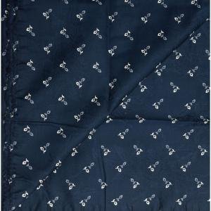 J.HAMPSTEAD " 100% GIZA COTTON " NAVY BLUE COLOURED PRINTED UNSTITCHED SHIRT FABRIC -1.6 METRES - VV6405