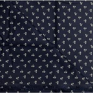 J.HAMPSTEAD " 100% GIZA COTTON " NAVY BLUE COLOURED PRINTED UNSTITCHED SHIRT FABRIC -1.6 METRES - VV6407